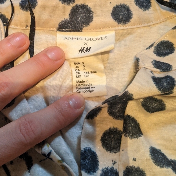 Anna Glover X H&M Moth Peasant Blouse - Picture 5 of 11